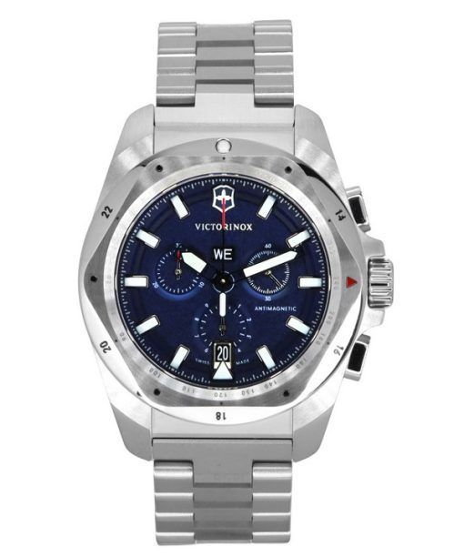 Victorinox Swiss Army INOX クロノグラフ ステンレススチール ブルーダイヤル クォーツ ダイバーズ 241985 200M メンズ腕時計