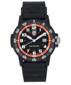 ルミノックス レザーバック シータートル ジャイアント ポリウレタン ストラップ ブラック ダイヤル クォーツ XS.0329.1 100M メンズ 腕時計