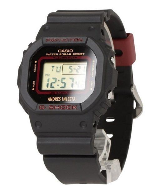 カシオ G-Shock デジタル アンドレス イニエスタ コラボレーション 樹脂ストラップ クォーツ DW-5600AI-1 200M メンズ腕時計