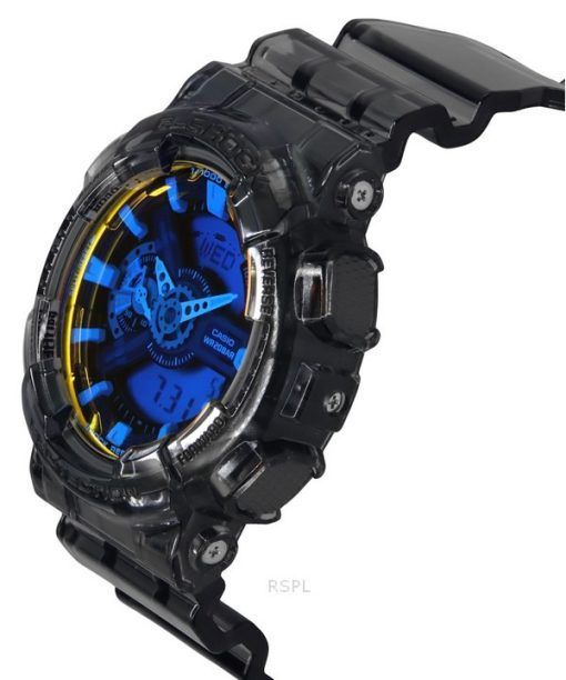 カシオ G-Shock アナログ デジタル 透明 ブラック 樹脂ストラップ マルチカラー ダイヤル クォーツ GA-110TLS-8A 200M メンズ腕時計