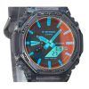 カシオ G-Shock アナログ デジタル 透明樹脂ストラップ マルチカラー ダイヤル クォーツ GA-2100TLS-8A 200M メンズ腕時計