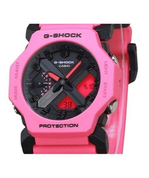 カシオ G-Shock アナログ デジタル パープル 樹脂ストラップ ブラック ダイヤル クォーツ GA-2300-4A 200M メンズ腕時計