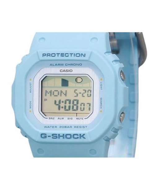 カシオ G-Shock G-Lide デジタル ライトブルー バイオベース樹脂ストラップ クォーツ GLX-S5600-2 200M レディース腕時計