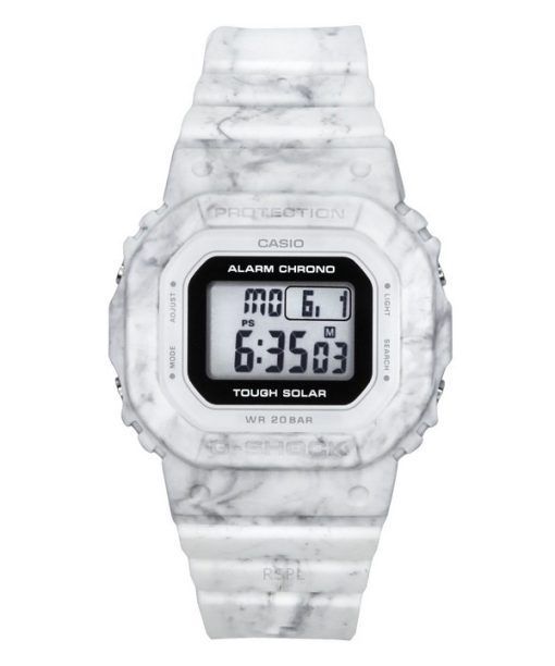 カシオ G-Shock デジタル ホワイト バイオベース樹脂ストラップ タフソーラー GMS-S5600RT-7 200M レディース腕時計