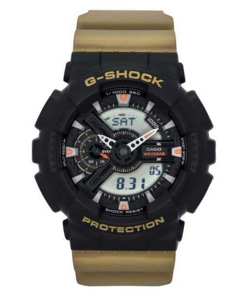 カシオ G-Shock アナログ デジタル 樹脂ストラップ ブラック ダイヤル クォーツ GA-110TU-1A5 200M メンズ腕時計