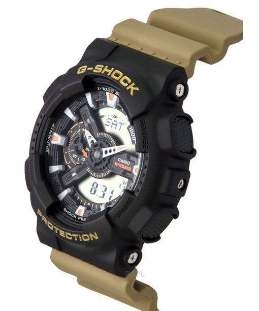 カシオ G-Shock アナログ デジタル 樹脂ストラップ ブラック ダイヤル クォーツ GA-110TU-1A5 200M メンズ腕時計