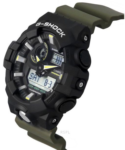 カシオ G-Shock アナログ デジタル 樹脂ストラップ ブラック ダイヤル クォーツ GA-710TU-1A3 200M メンズ腕時計