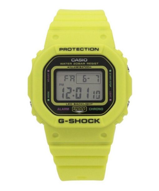 カシオ G-Shock エナジーパックシリーズ デジタル イエロー バイオベース樹脂ストラップ クォーツ GMD-S5600EP-9 200M レディース腕時計