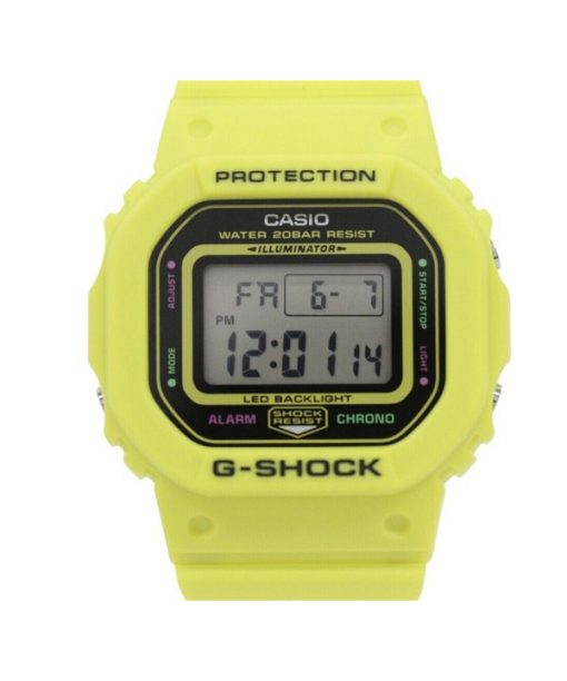 カシオ G-Shock エナジーパックシリーズ デジタル イエロー バイオベース樹脂ストラップ クォーツ GMD-S5600EP-9 200M レディース腕時計