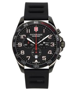 Victorinox Swiss Army フィールドフォース スポーツ クロノグラフ ラバーストラップ ブラック ダイヤル クォーツ 241889 100M メンズ腕時計