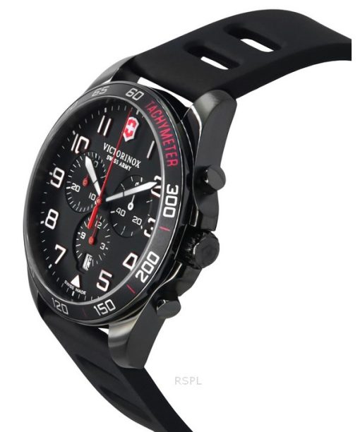 Victorinox Swiss Army フィールドフォース スポーツ クロノグラフ ラバーストラップ ブラック ダイヤル クォーツ 241889 100M メンズ腕時計