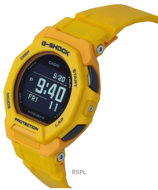 カシオ G-Shock G-Squad デジタル スマートフォンリンク イエロー バイオベース樹脂 クォーツ GBD-300-9 200M メンズ腕時計