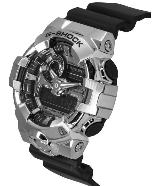 カシオ G-Shock G-Steel アナログ デジタル 樹脂ストラップ シルバー ダイヤル クォーツ GM-700-1A 200M メンズ腕時計