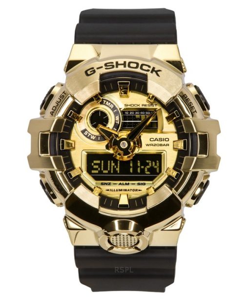 カシオ G-Shock G-Steel アナログ デジタル 樹脂ストラップ ゴールド ダイヤル クォーツ GM-700G-9A 200M メンズ腕時計