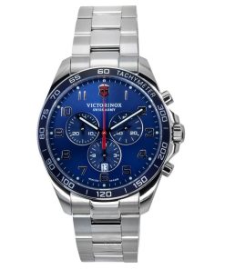 Victorinox フィールドフォース クラシック クロノグラフ ステンレススチール ブルーダイヤル クォーツ 241901 100M メンズ腕時計