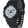 カシオ G-Shock アナログ デジタル 樹脂ストラップ ホワイト ダイヤル クォーツ GA-100WD-1A 200M メンズ腕時計