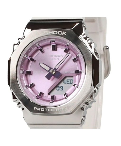 カシオ G-Shock アナログ デジタル バイオベース樹脂ストラップ ピンク ダイヤル クォーツ GM-S2110-7A6 200M レディース腕時計