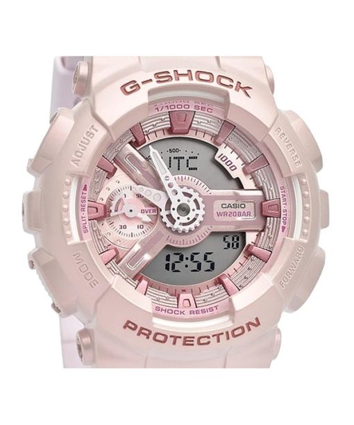 カシオ G-Shock アナログ デジタル バイオベース樹脂 ピンク ダイヤル クォーツ GMA-S110ST-4A 200M レディース腕時計