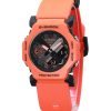 カシオ G-Shock アナログ デジタル バイオベース オレンジ 樹脂 ストラップ ブラック ダイヤル クォーツ GA-2300FL-4A 200M メンズ 腕時計