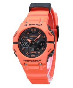 カシオ G-Shock アナログ デジタル スマートフォンリンク バイオベース オレンジ 樹脂ストラップ グレー ダイヤル クォーツ GA-B001FL-4A 200M メンズ腕時計