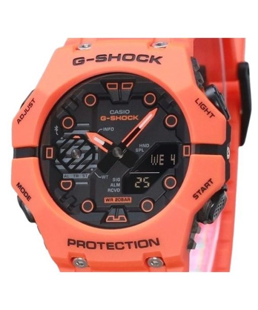 カシオ G-Shock アナログ デジタル スマートフォンリンク バイオベース オレンジ 樹脂ストラップ グレー ダイヤル クォーツ GA-B001FL-4A 200M メンズ腕時計