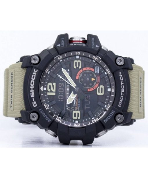 再生カシオ G-Shock マッドマスター アナログ デジタル 樹脂ストラップ ブラック ダイヤル クォーツ GG-1000-1A5 200M メンズ腕時計