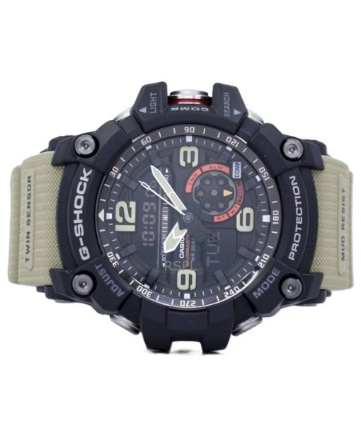 再生カシオ G-Shock マッドマスター アナログ デジタル ツインセンサー 樹脂ストラップ ブラック ダイヤル クォーツ GG-1000-1A5 200M メンズ腕時計