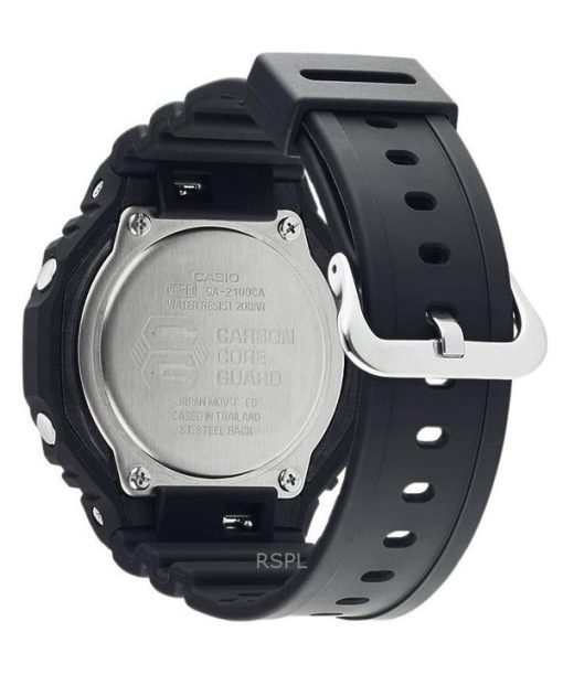 再生カシオ G-Shock ネオンアクセント アナログ デジタル ブラック ダイヤル クォーツ GA-2100-1A2 200M メンズ腕時計